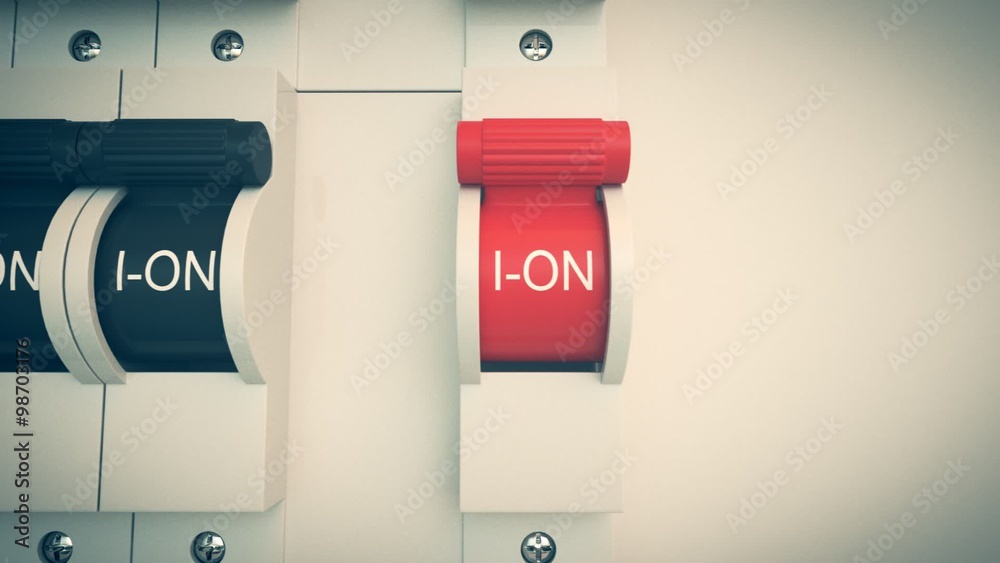 Trip Switch Fuse box. Switches, lights turned off. Electricity Power Circuit Trip Switch Fuse box. Switches, lights turned off. Electricity Power Circuit