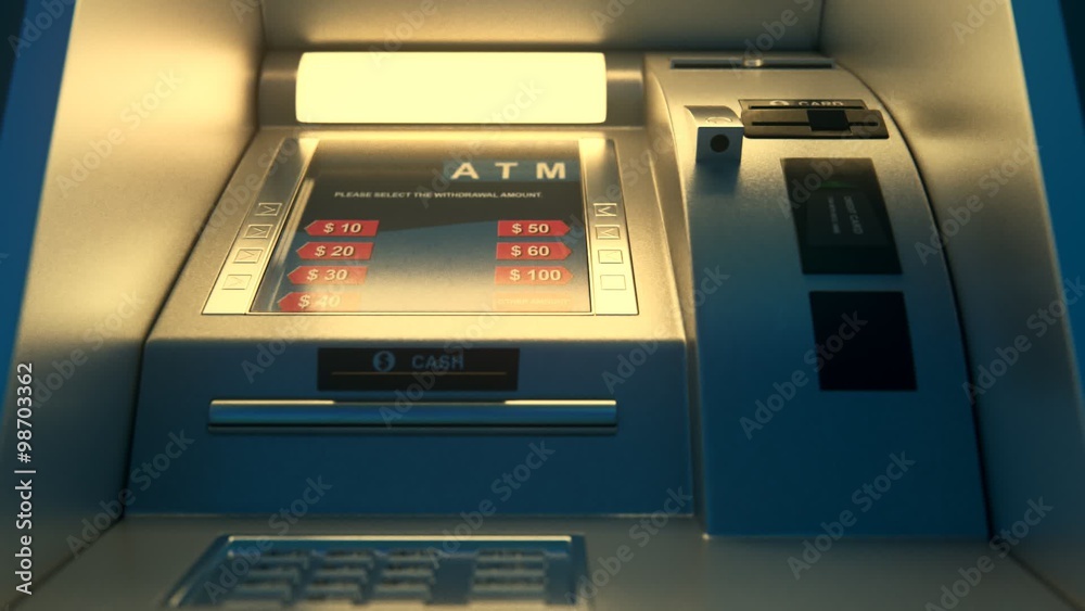 The ATM  is used by bank customers to withdraw money and check account ballance.