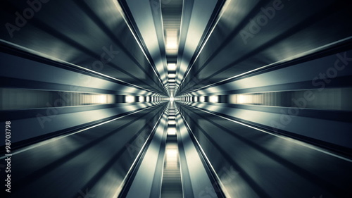 Endless animation of the elevator shifting up in inspiring space. Loopable. HD photo