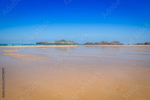 Cuarezo beach in Noja. Santander. Cantabria. Spain. Europe.