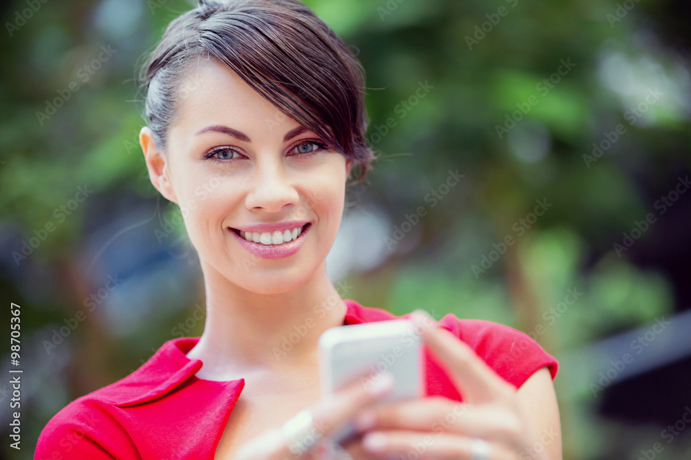 Portrait of businesswoman with mobile phone Portrait of businesswoman with mobile phone