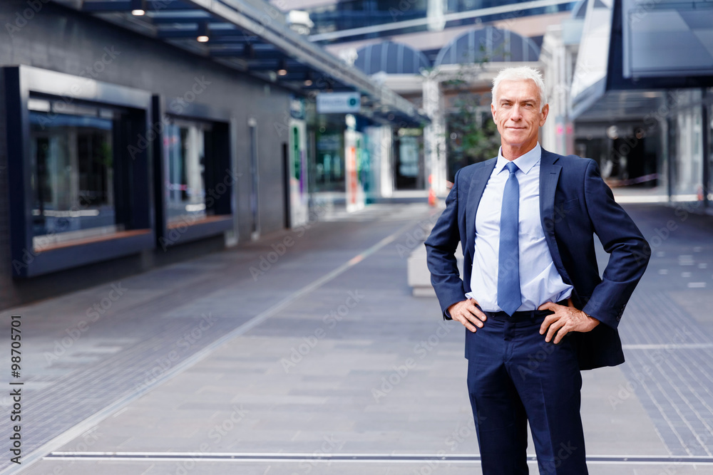 Portrait of confident businessman outdoors Portrait of confident businessman outdoors