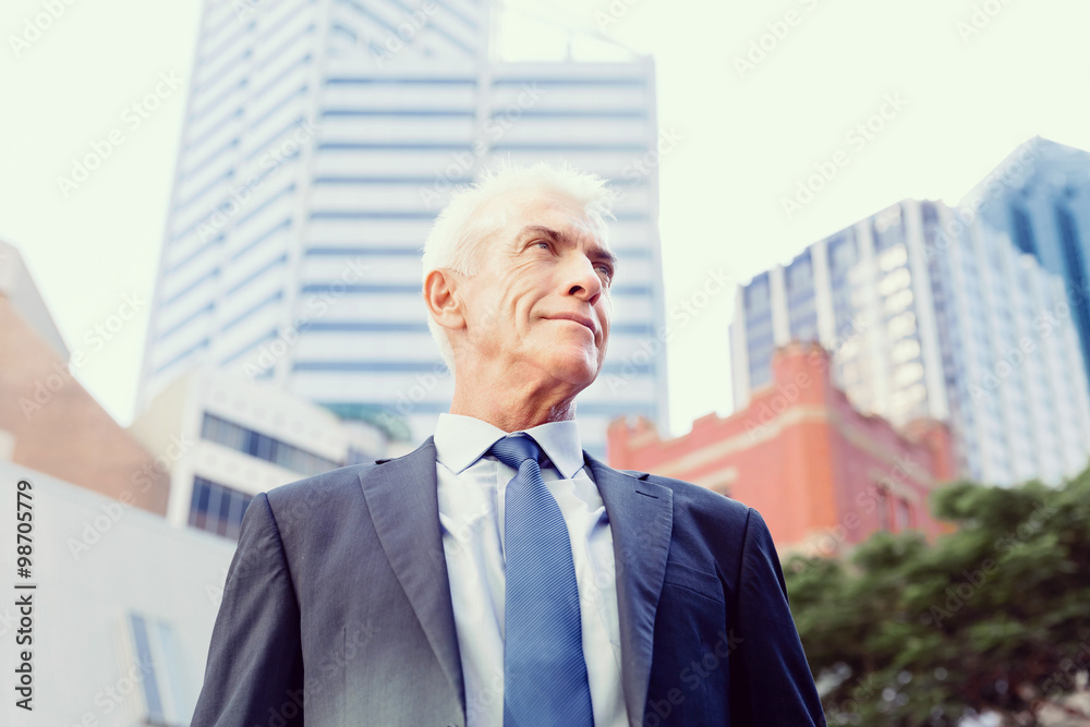 custom made wallpaper toronto digitalPortrait of confident businessman outdoors