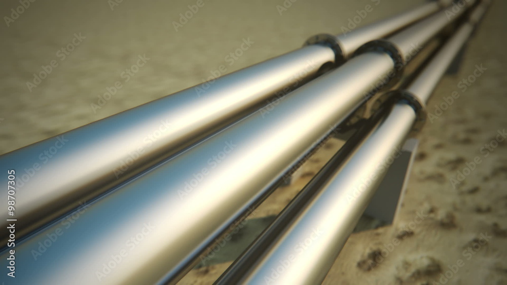 Endless animation of the infinite metallic pipeline. Closeup. Loopable. HD Endless animation of the infinite metallic pipeline. Closeup. Loopable. HD