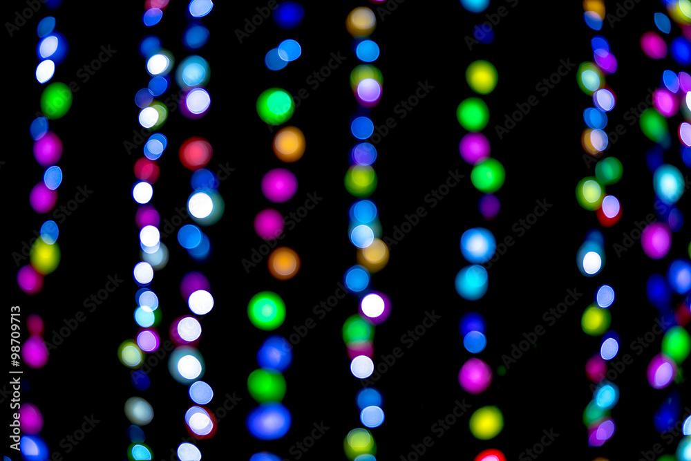 Naklejka premium abstract background blue bokeh circles for Christmas background.