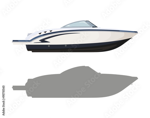 White motorboat