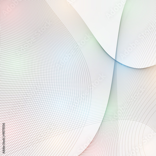 line and wave abstract background, vector illustration