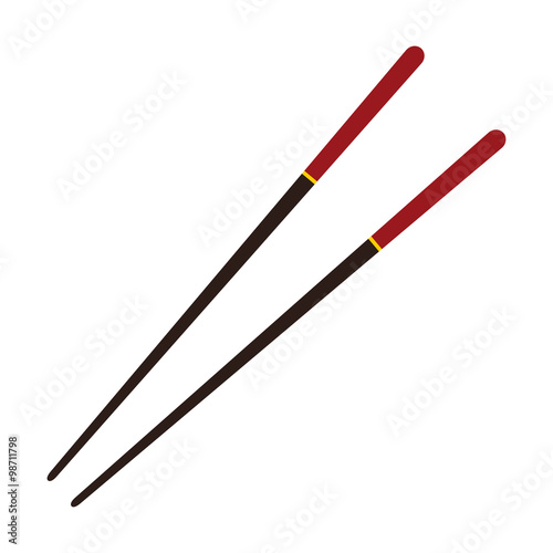 Chopsticks flat icon for food apps and websites