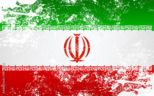 Iran Grunge Texture Flag