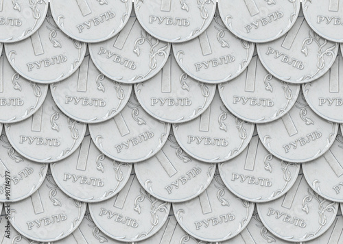 Mail of coins in one ruble