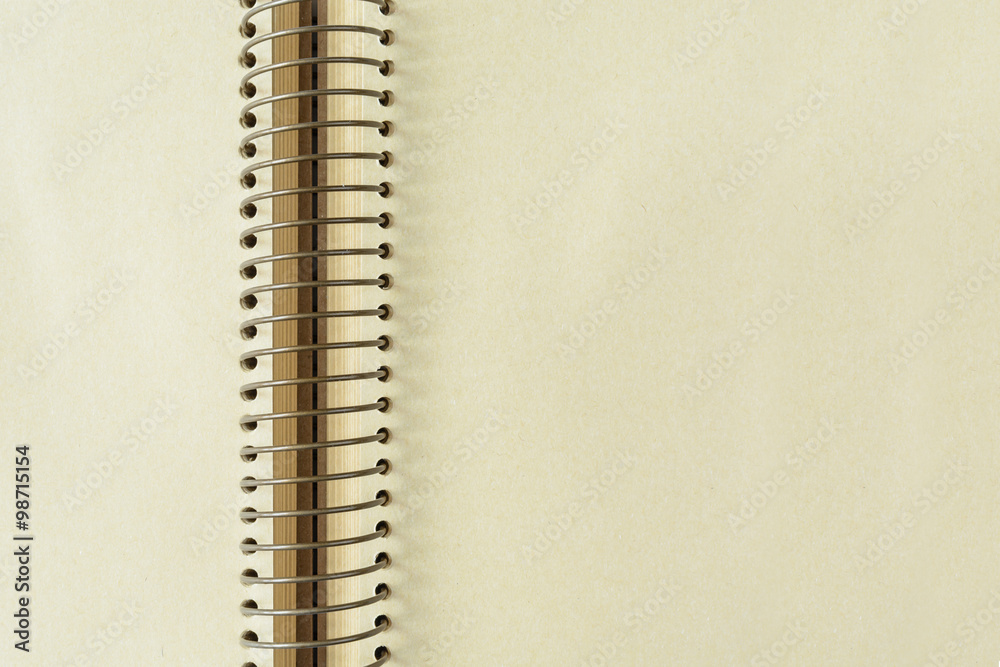 brown blank notebook with spiral and copy space brown blank notebook with spiral and copy space