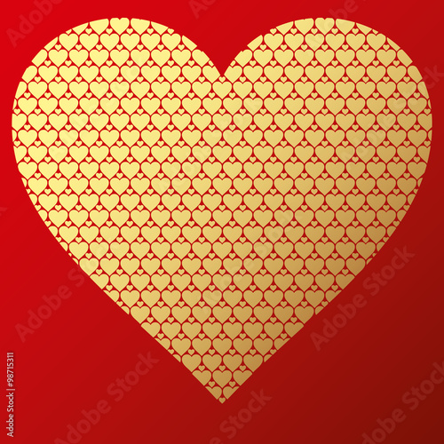 happy valentine background with decorative hearts