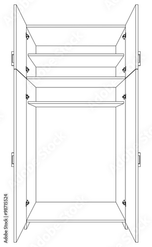 Image of open cabinet