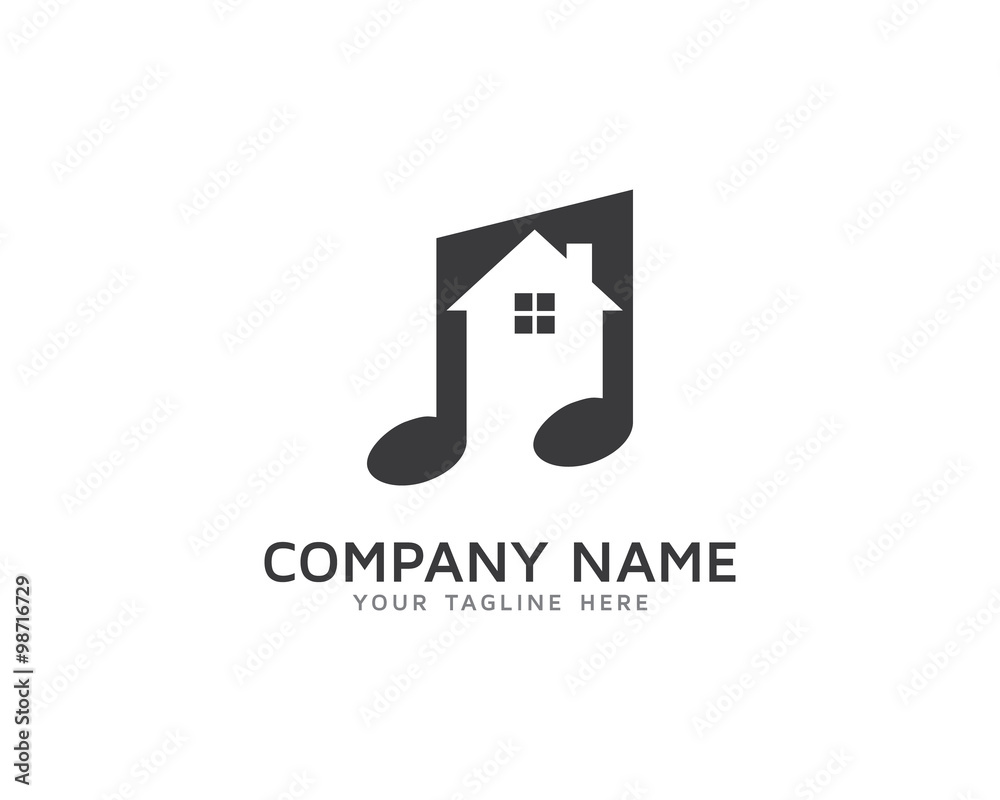 Fototapeta premium House Music Logo