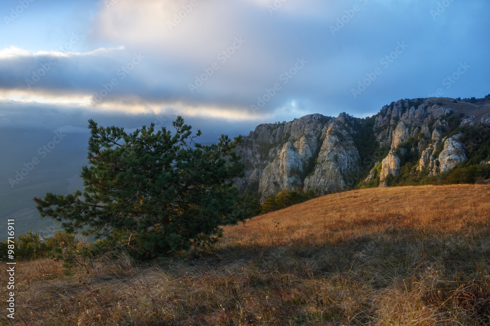 Autumn day in the mountains