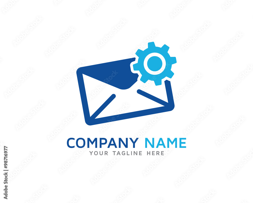 Fototapeta premium Mail Gear Control Logo