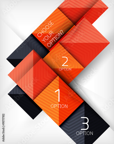 Paper style design templates  square abstract background  geometric layout