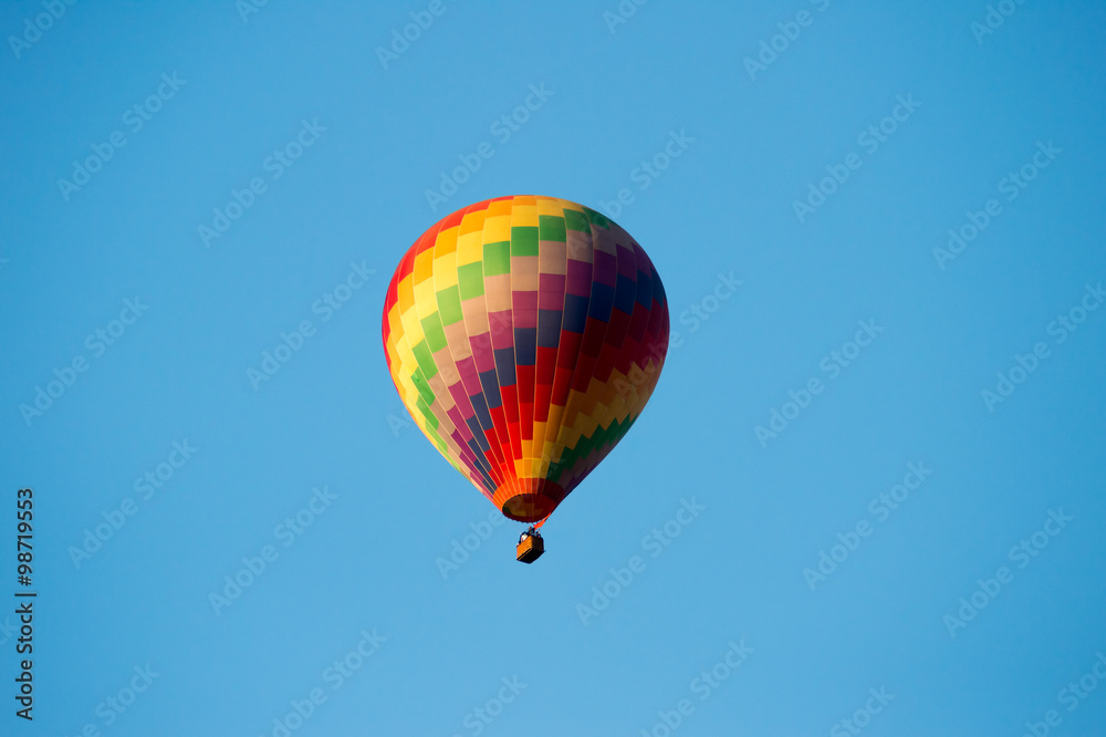 Beautiful single balloon in blue sky Beautiful single balloon in blue sky