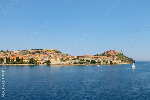 Portoferraio from the sea, Elba island, Tuscany, Italy