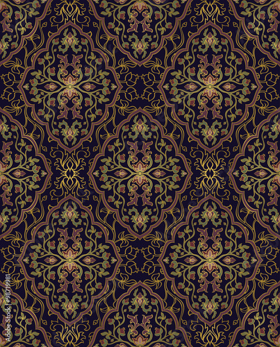 Seamless pattern for oriental carpet.