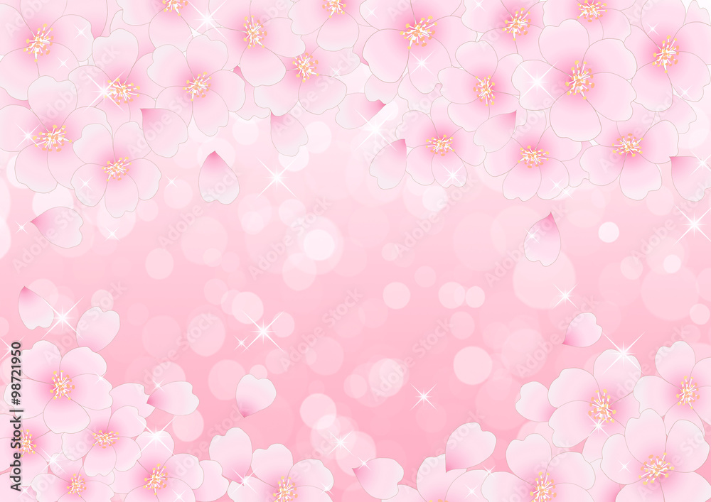 桜咲く背景　キラキラ