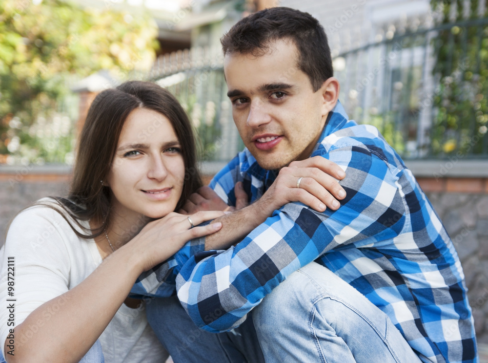 Fototapeta premium Young happy couple
