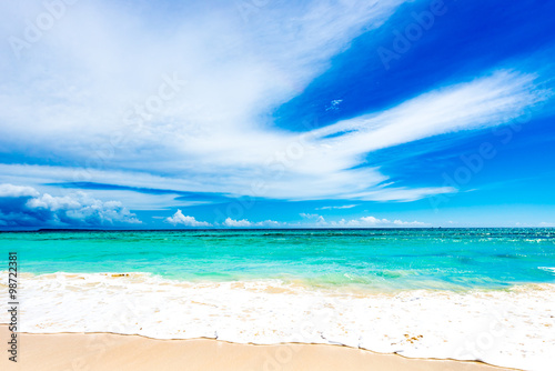 Sea  beach  seascape. Okinawa  Japan.