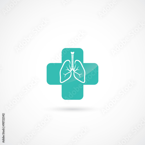 Human lungs medical symbol