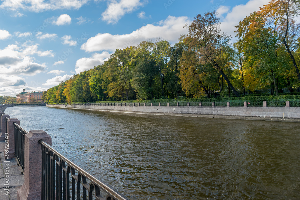 River Fontanka in St. Petersburg, view of the Summer garden River Fontanka in St. Petersburg, view of the Summer garden