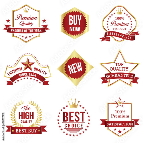 Premium Quality Vector vintage badges.  Vector Illustration.  