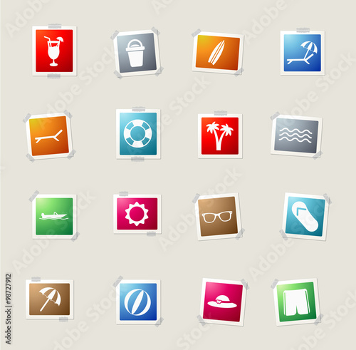 Beach simply icons