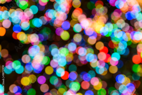 Blurred Christmas Tree Lights Background