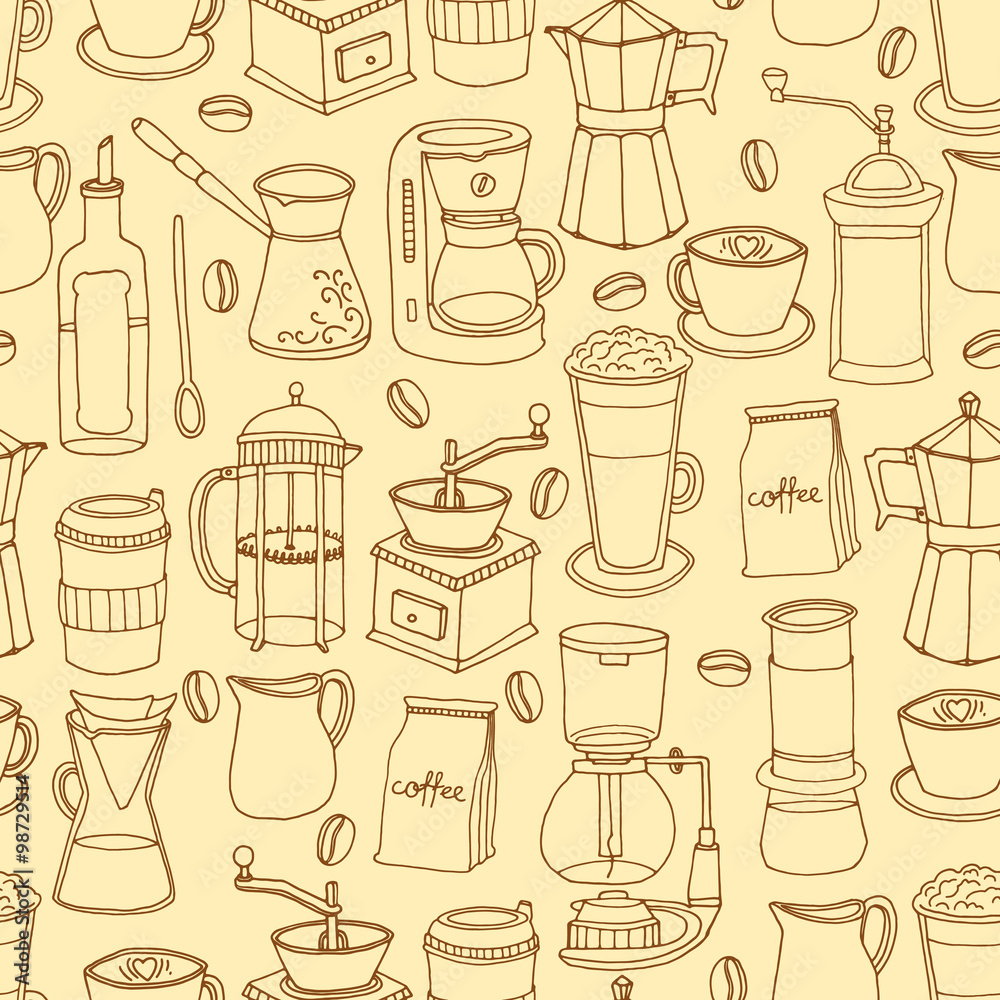 Coffee seamless pattern Coffee seamless pattern