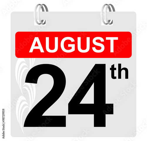 24th august calendar with ornament