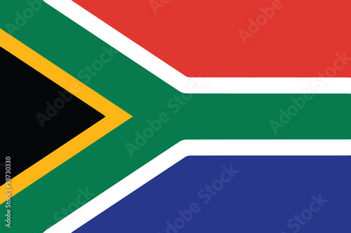Fototapeta Vector of South African flag