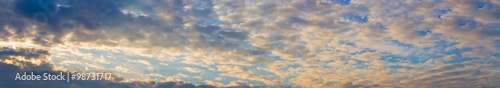 Fototapeta Naklejka Na Ścianę i Meble -  Panorama Effect - Beautiful of blue sky with cloud