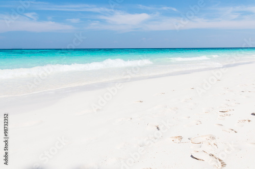 Beautiful White beach at Ta chai Island  Phang Nga Thailand