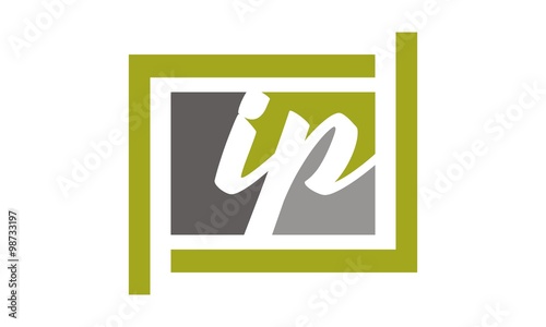 Letter IP Modern Logo