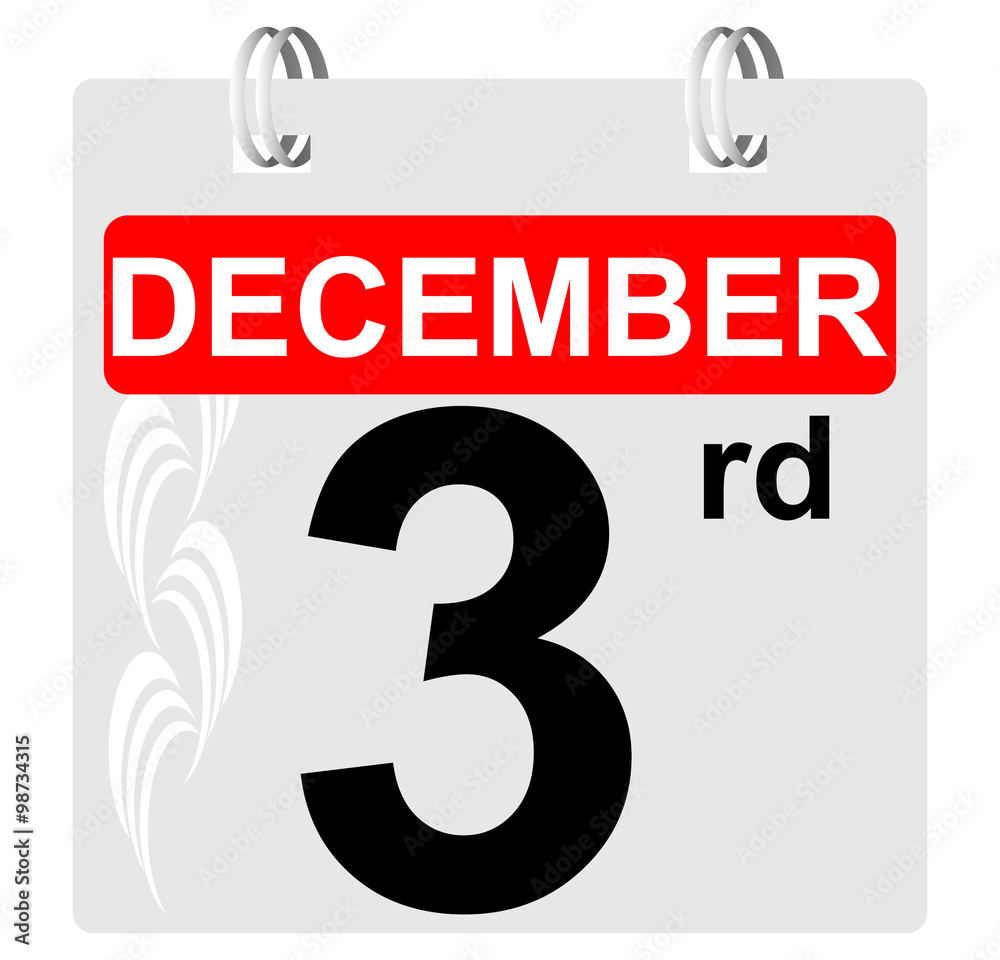 3rd december calendar with ornament 3rd december calendar with ornament