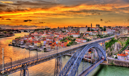 Porto with Dom Luis Bridge - Portugal photo