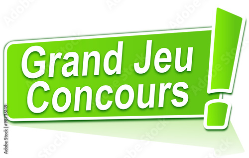 grand jeu concours sur étiquette verte