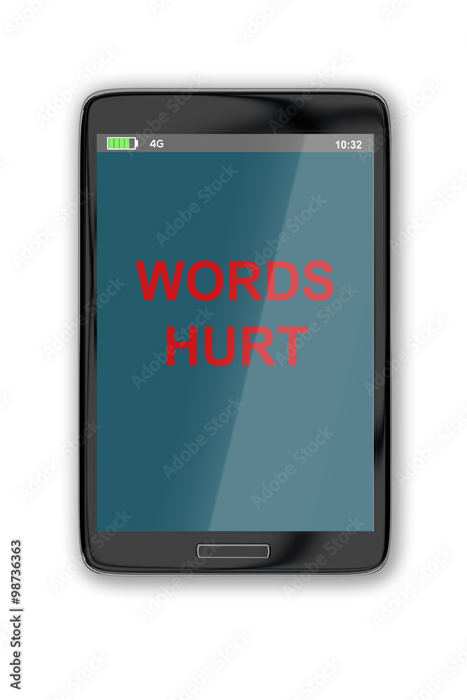 Words Hurt concept