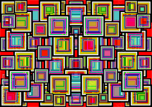 An abstract geometric background of colored squares