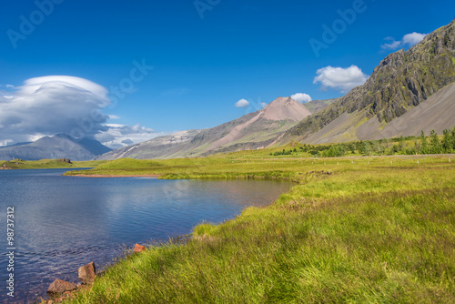 Natural landscape on Iceland, summer time, 2015