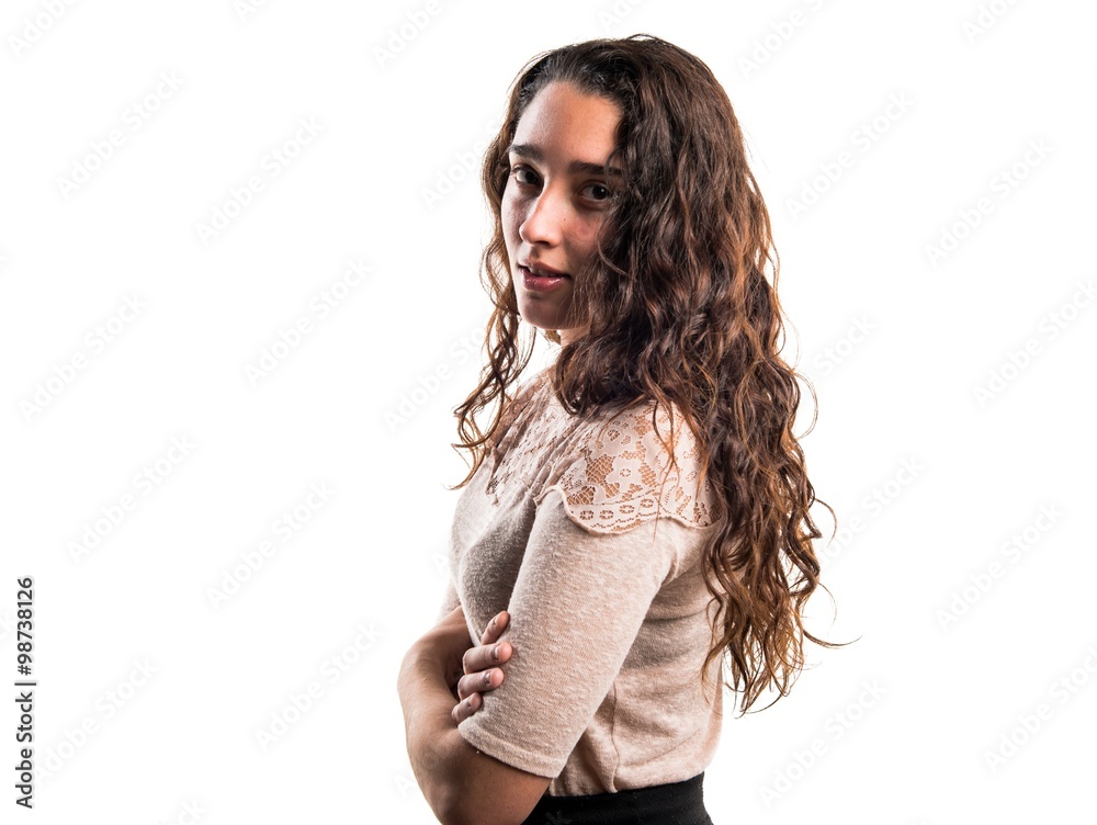 Teenager model posing in studio Teenager model posing in studio