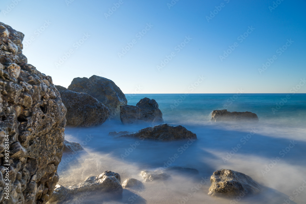 A view of a sandy beach Porto Katsiki on the island Lefkada