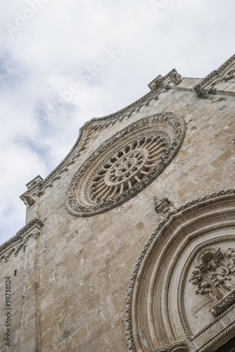 OSTUNI, ITALY - NOVEMBER 14, 2015: Cathedral of the medieval town Ostuni where is one of the most beautiful and famous towns in Apulia, Italy