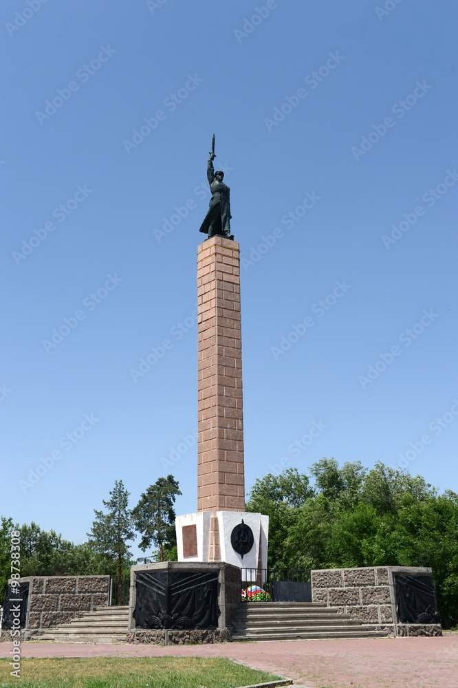 Fototapeta premium Monument to soldiers of the 10th division of the NKVD died in the defense of Stalingrad.