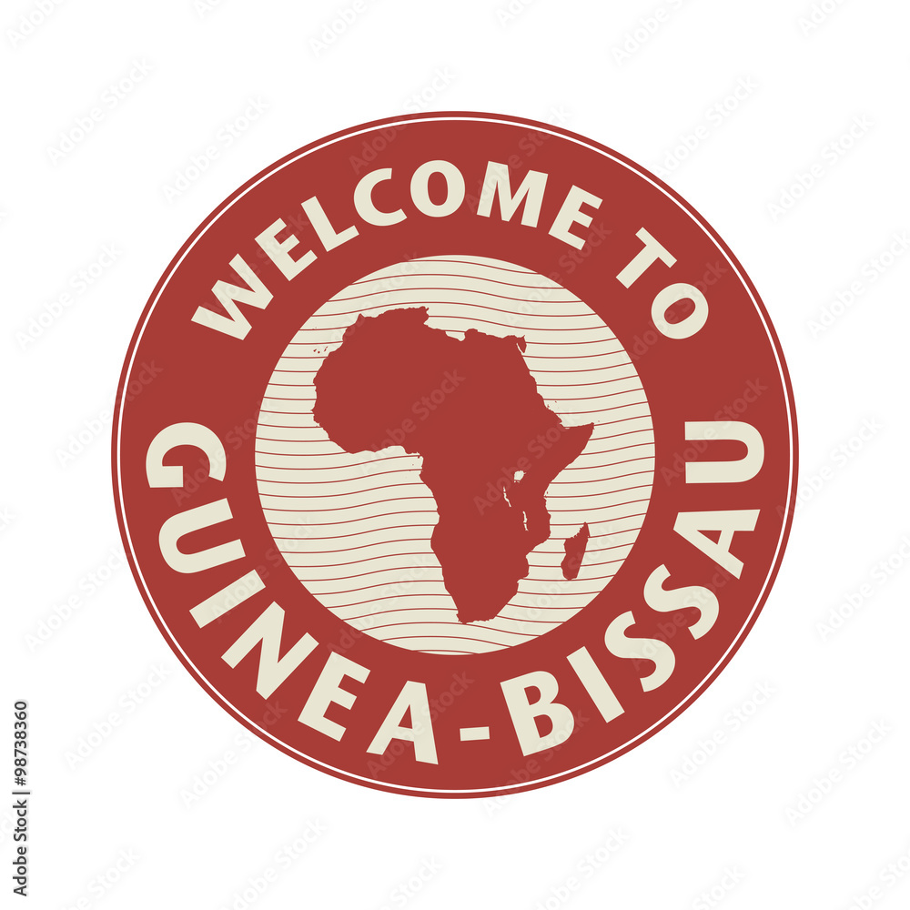 Emblem or stamp with text Welcome to Guinea-Bisau Emblem or stamp with text Welcome to Guinea-Bisau