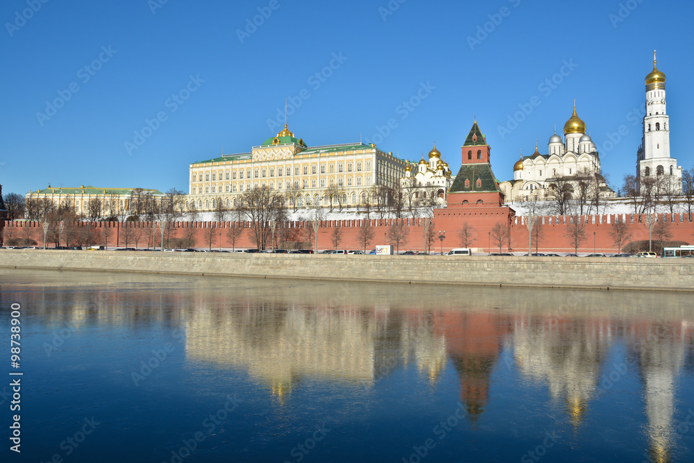 Moscow river, the Kremlin.